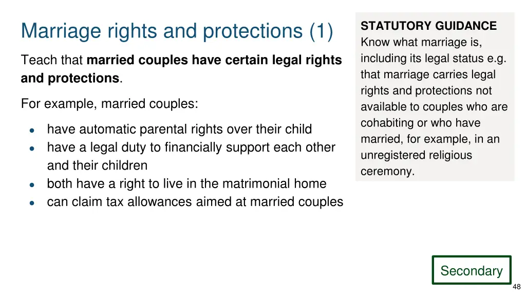 marriage rights and protections 1