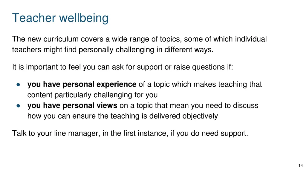 teacher wellbeing