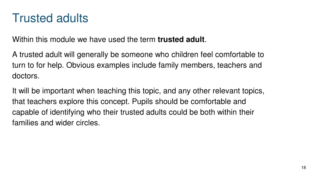 trusted adults