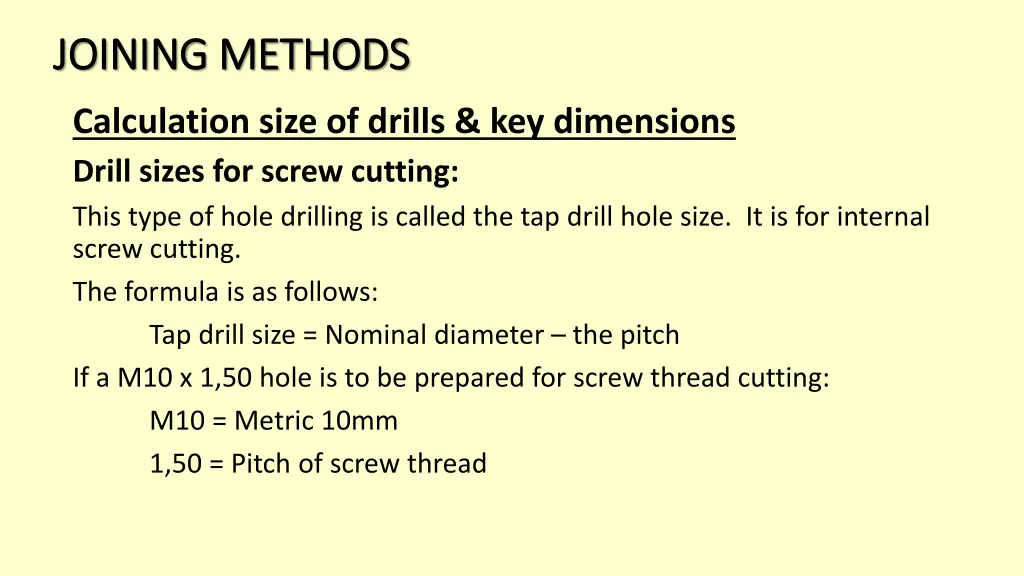 joining methods joining methods