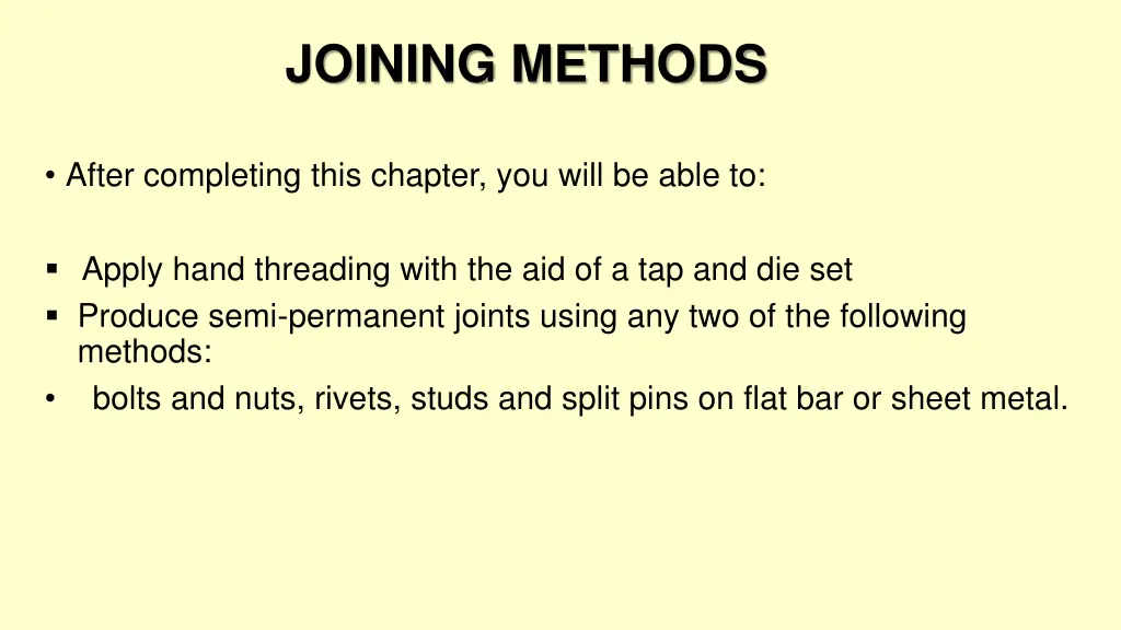 joining methods