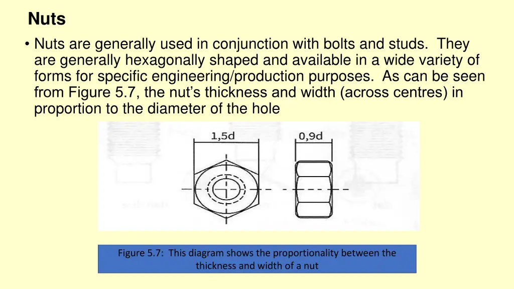 nuts nuts are generally used in conjunction with