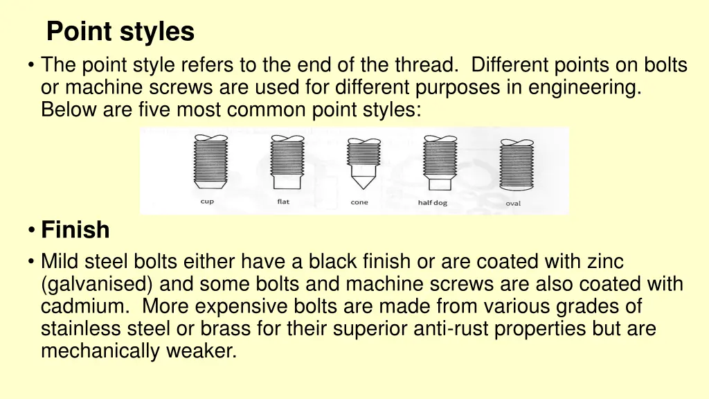 point styles the point style refers