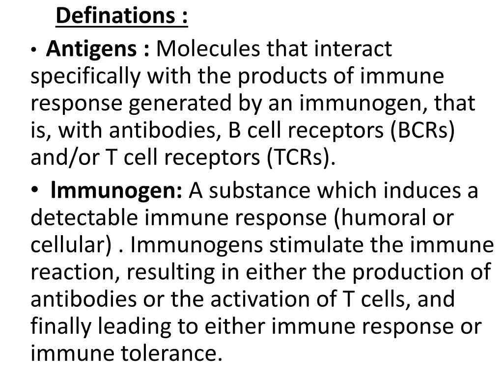 definations antigens molecules that interact