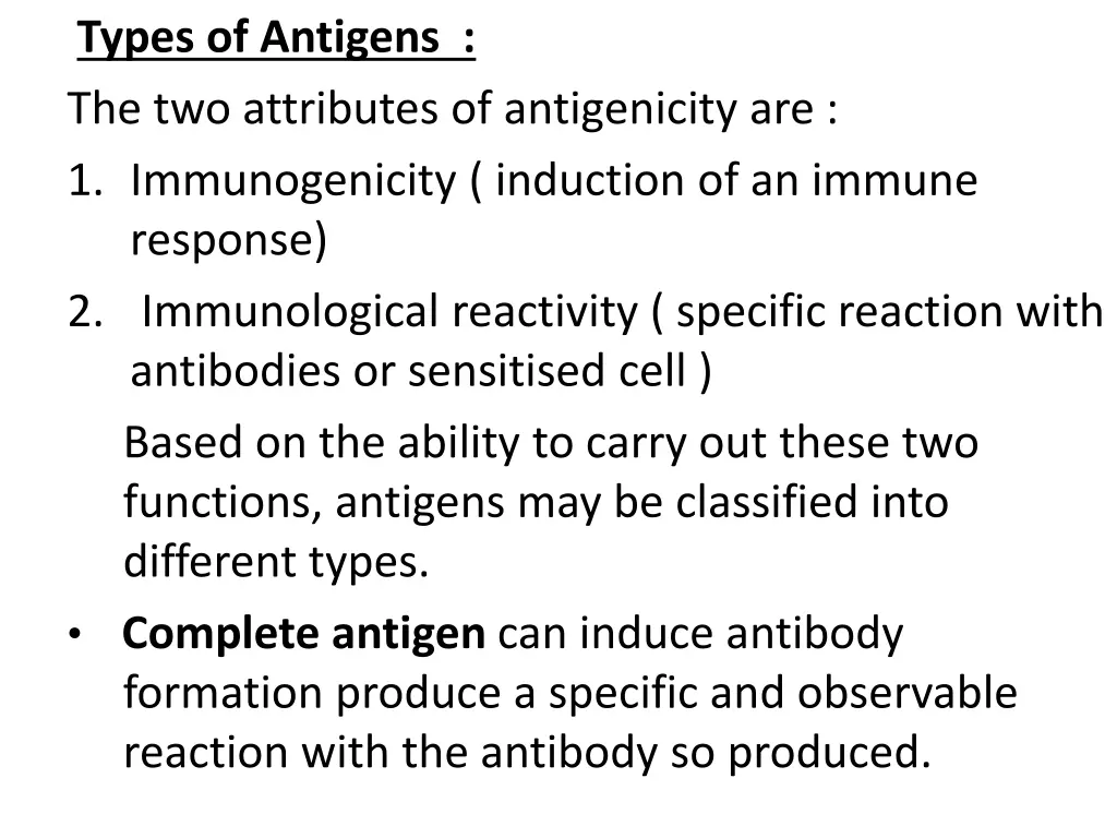 types of antigens the two attributes