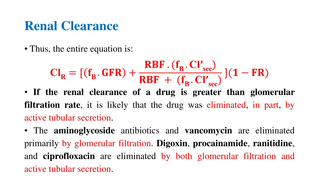 renal clearance 1