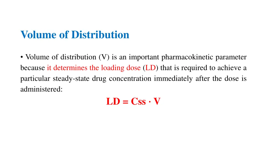 volume of distribution