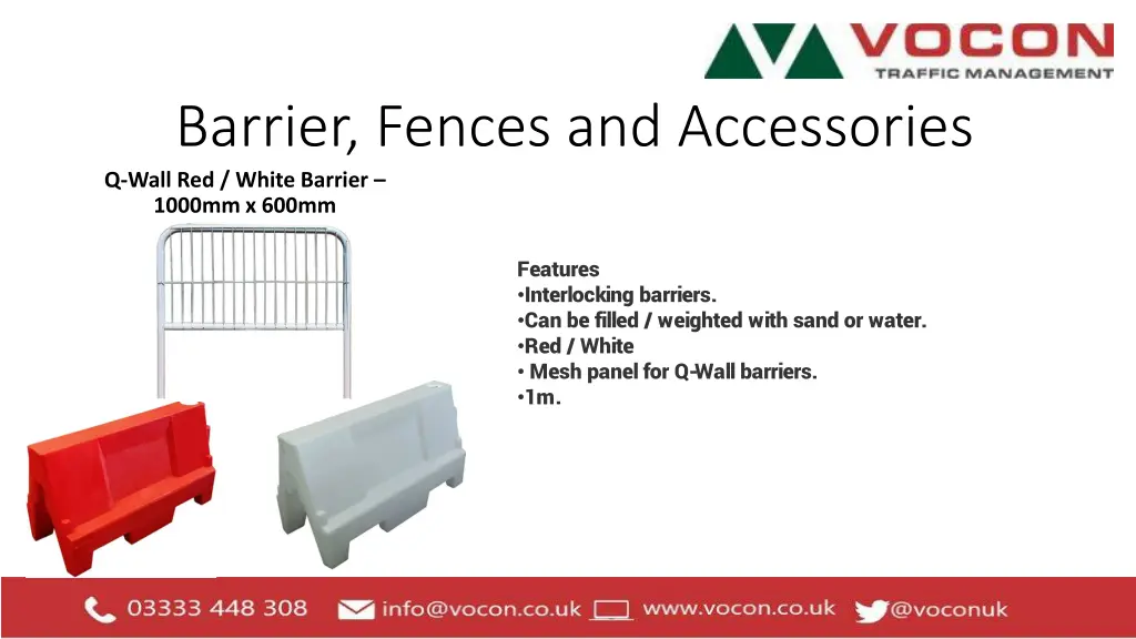 barrier fences and accessories q wall red white