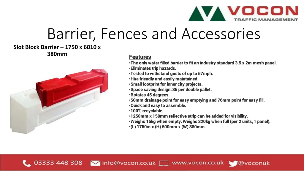 barrier fences and accessories slot block barrier