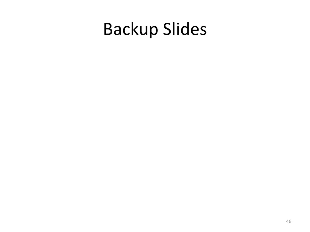 backup slides