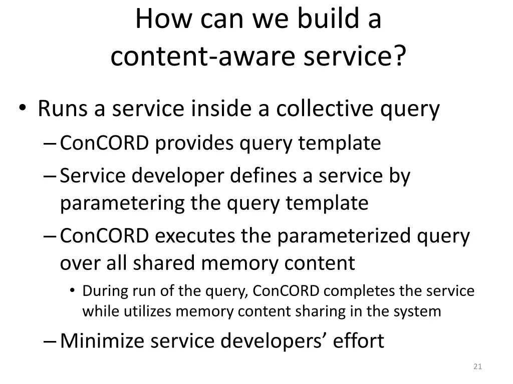 how can we build a content aware service 1