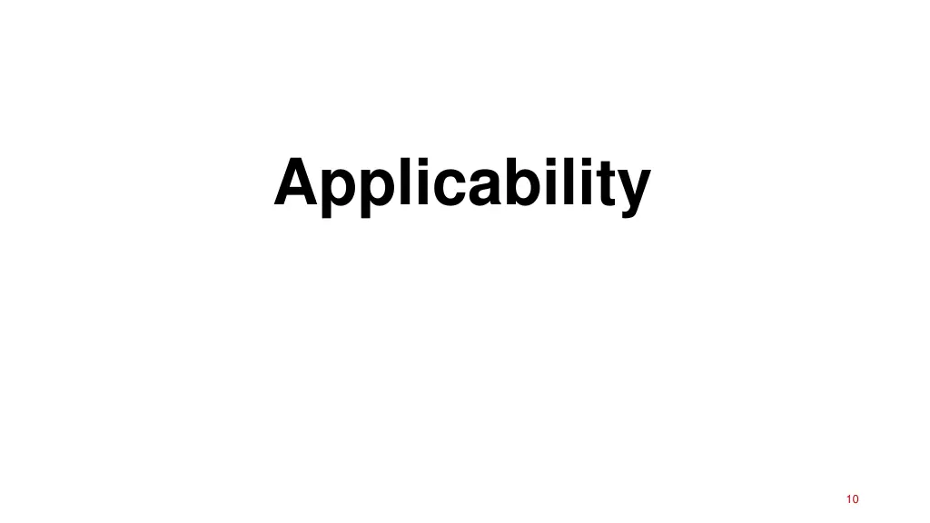 applicability