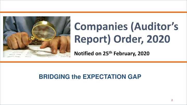 companies auditor s report order 2020