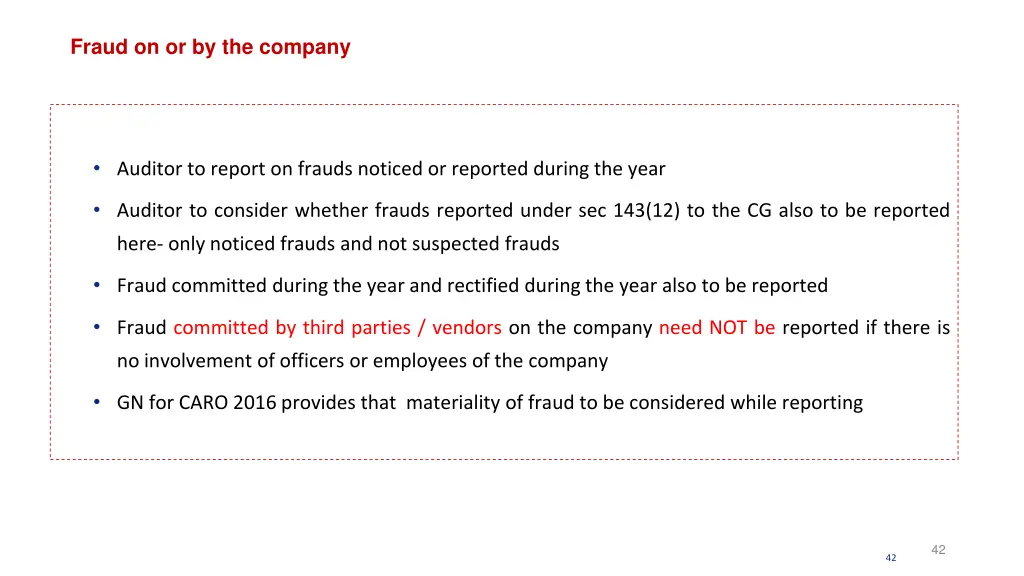 fraud on or by the company