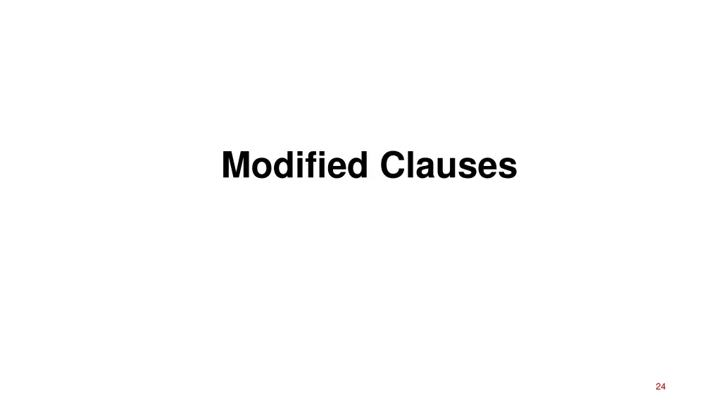 modified clauses