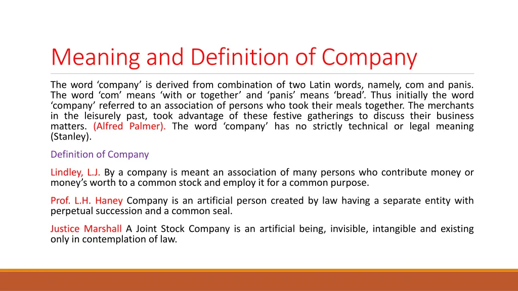 meaning and definition of company