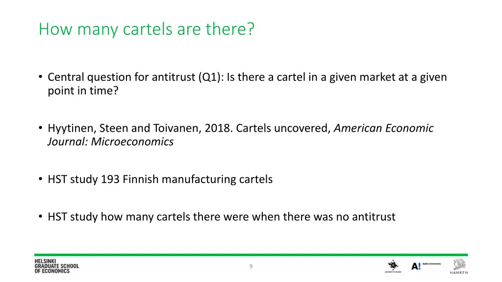 how many cartels are there