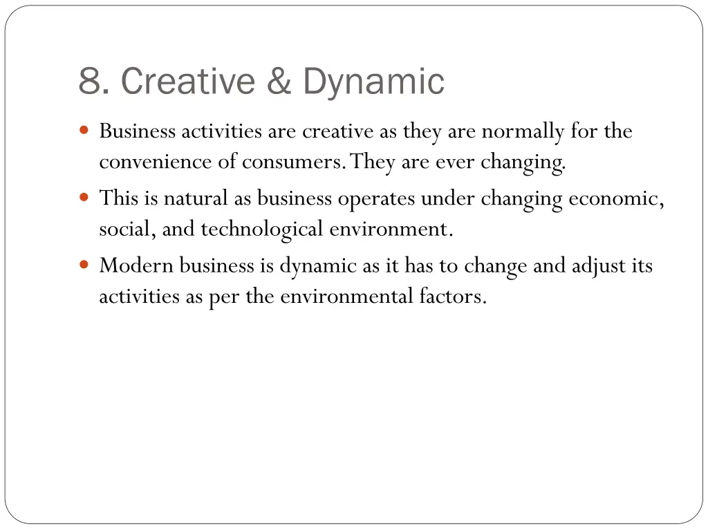 8 creative dynamic