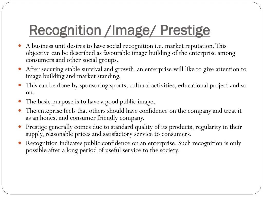 recognition image prestige recognition image