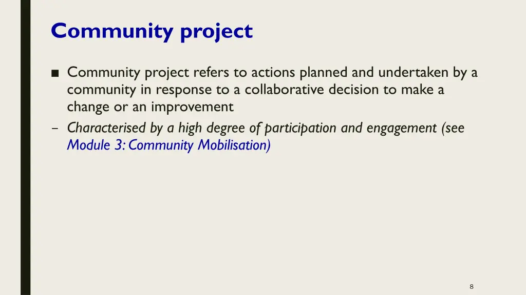 community project