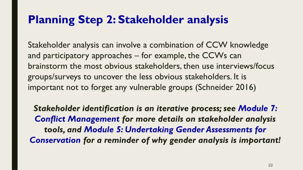 planning step 2 stakeholder analysis 1