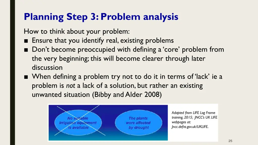 planning step 3 problem analysis 1