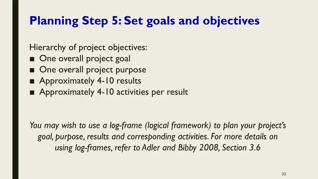 planning step 5 set goals and objectives 1