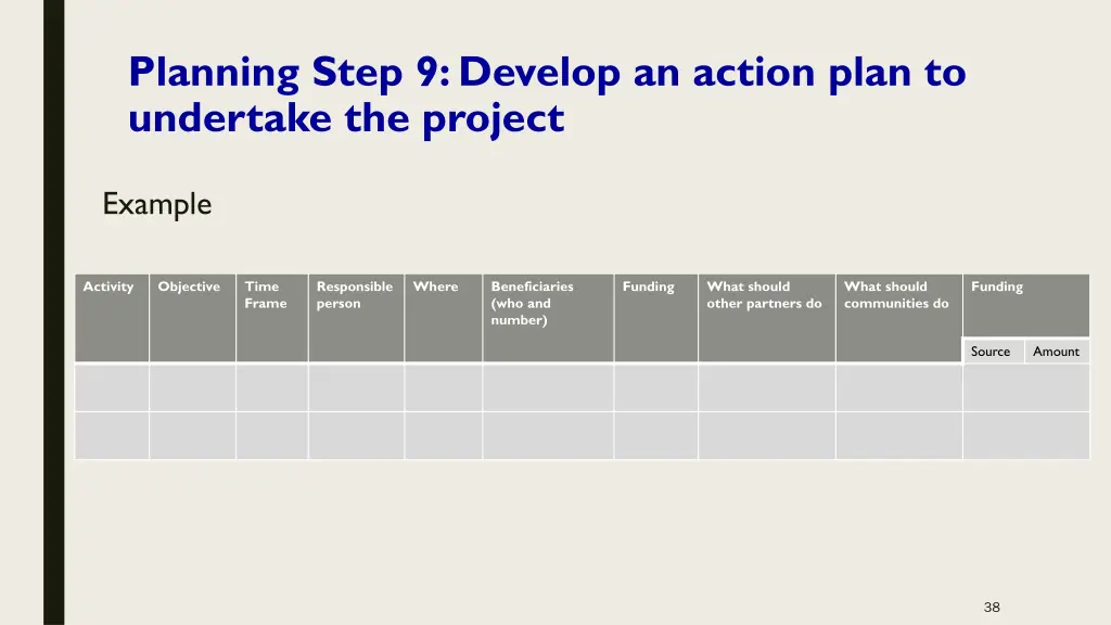 planning step 9 develop an action plan 1