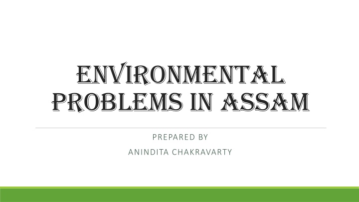 environmental problems in assam