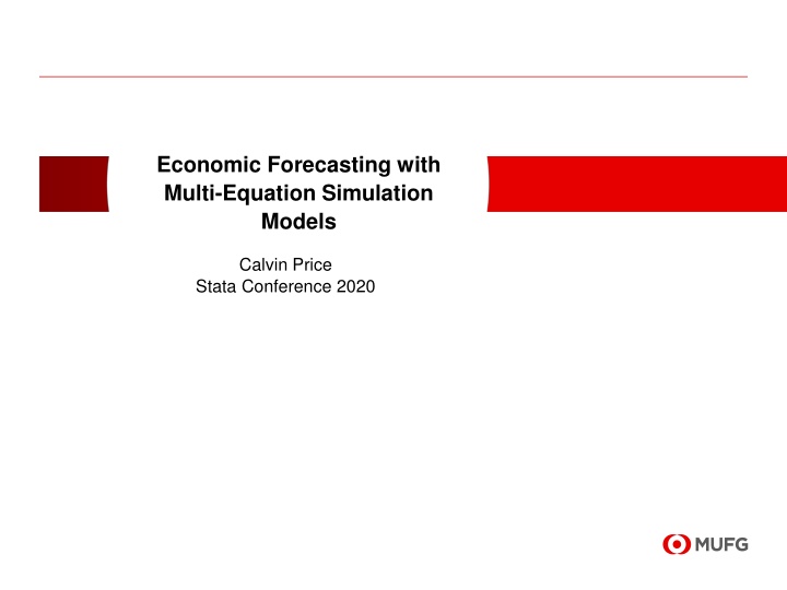 economic forecasting with multi equation