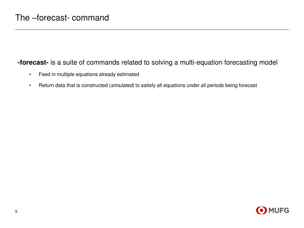 the forecast command