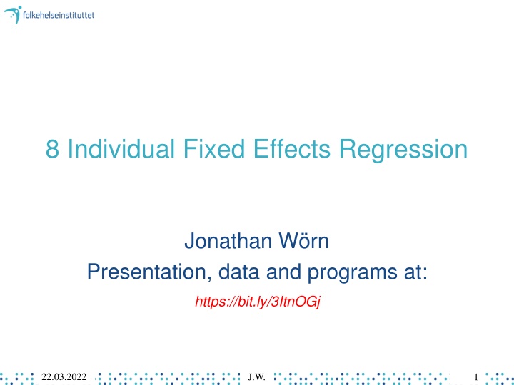 8 individual fixed effects regression