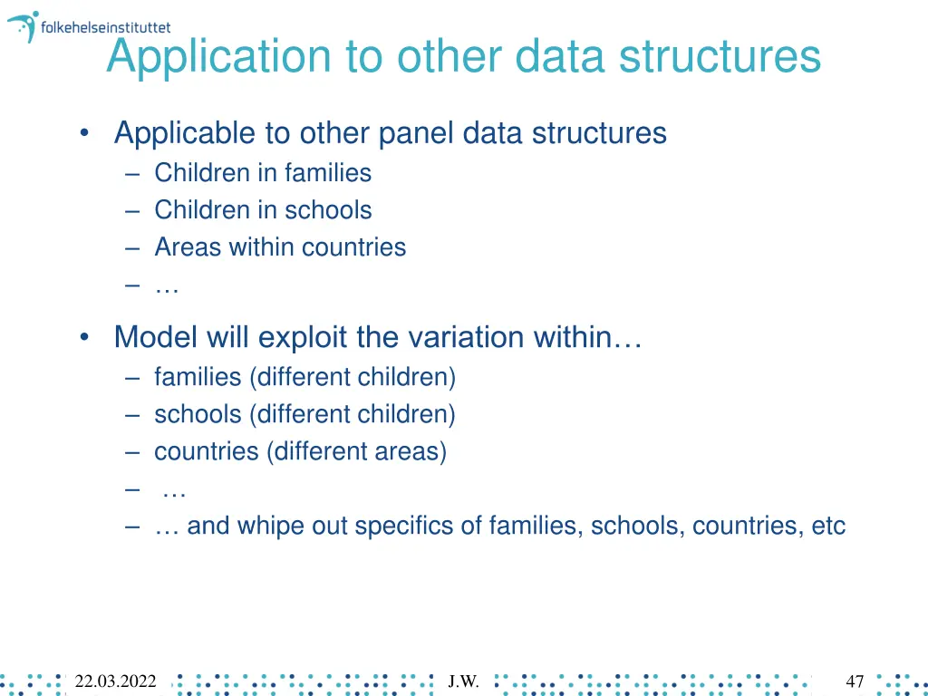 application to other data structures