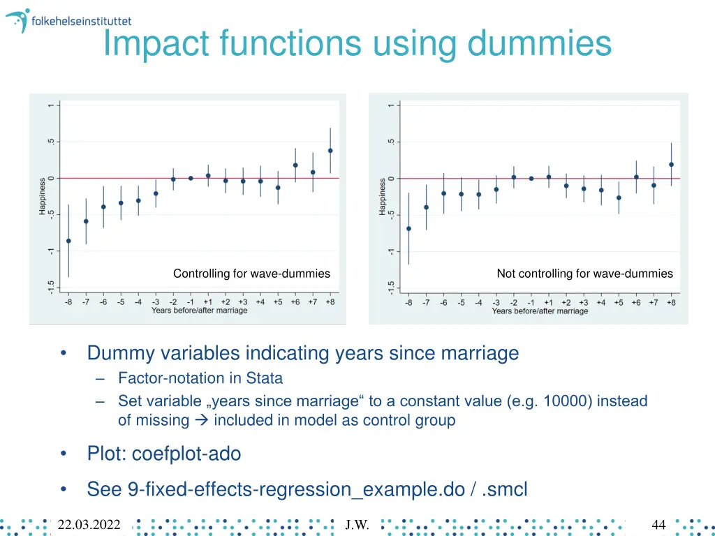 impact functions using dummies