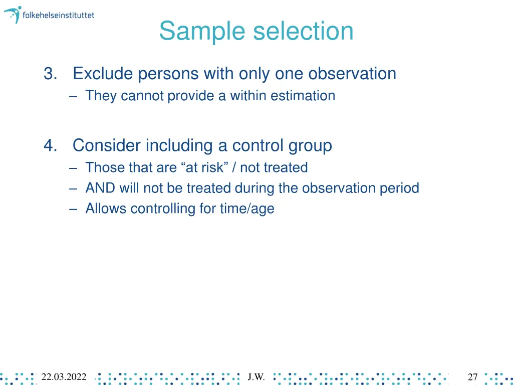 sample selection 2