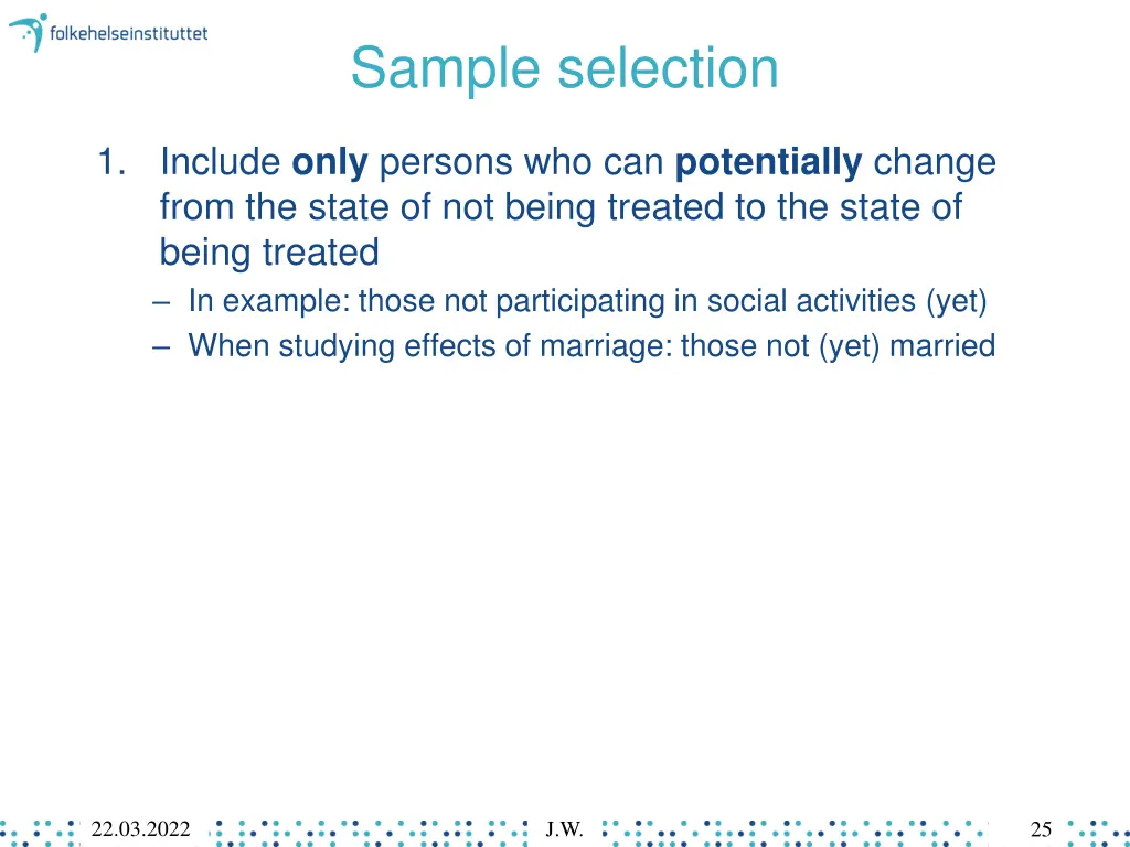 sample selection