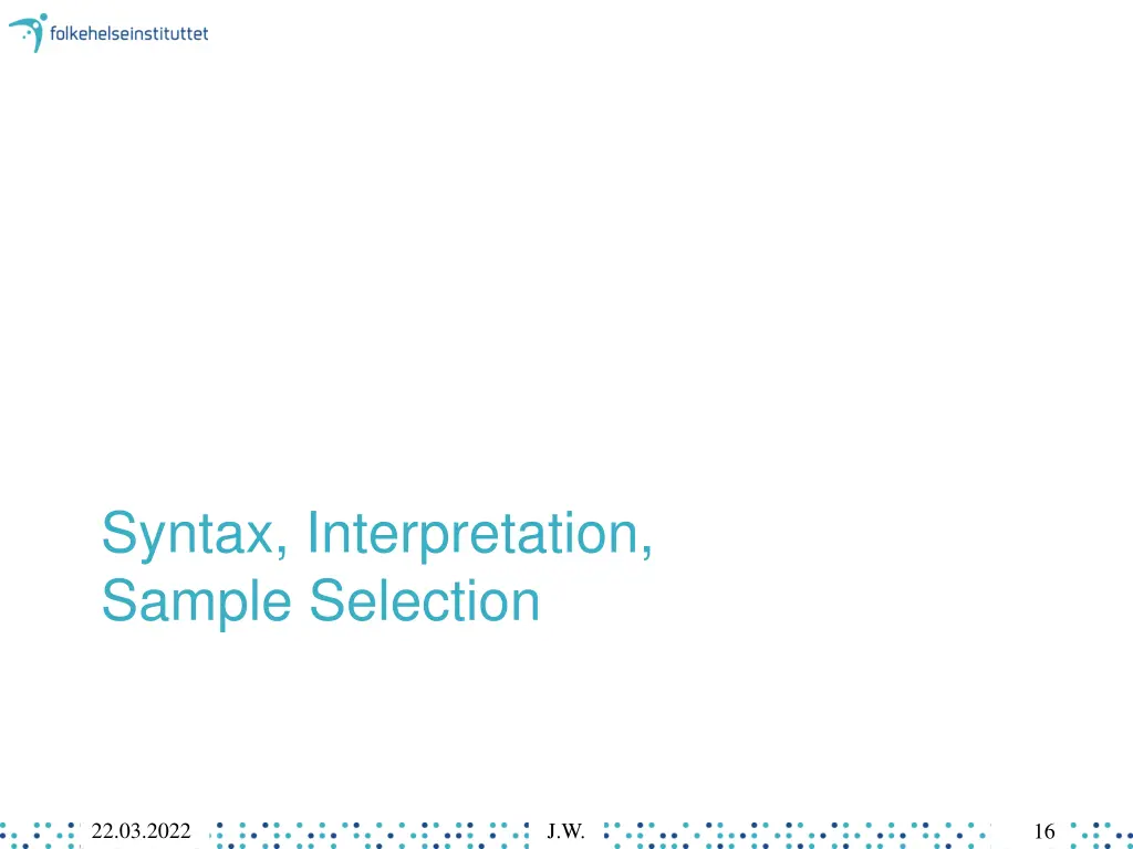 syntax interpretation sample selection