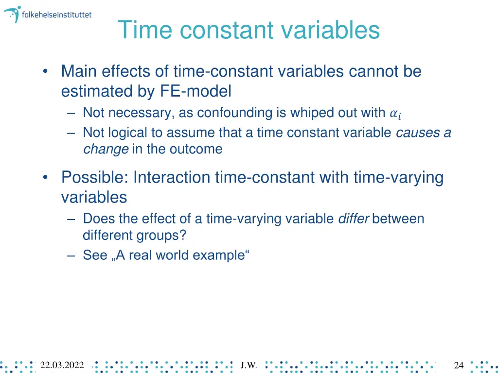 time constant variables