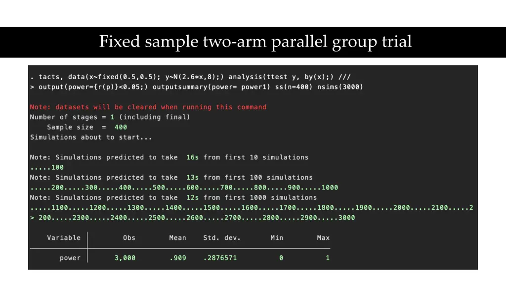 fixed sample two arm parallel group trial 3