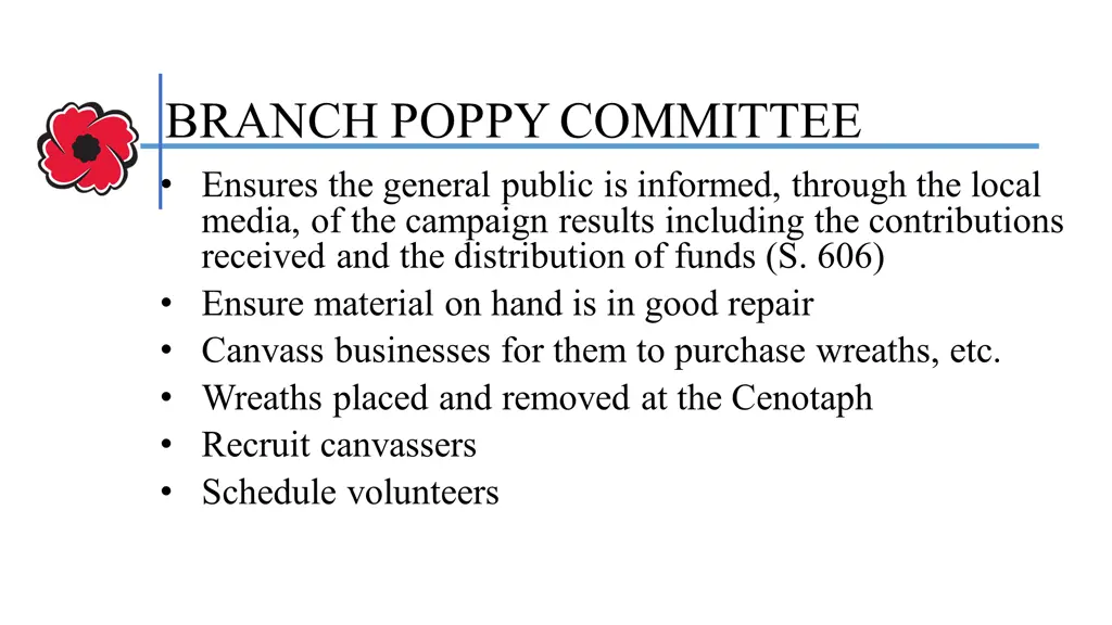 branch poppy committee