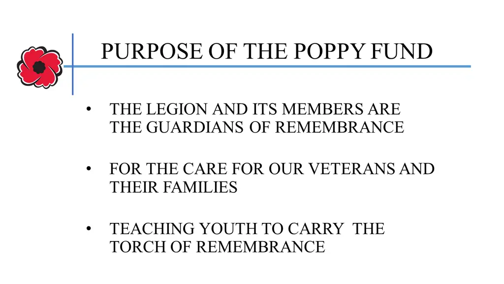 purpose of the poppy fund