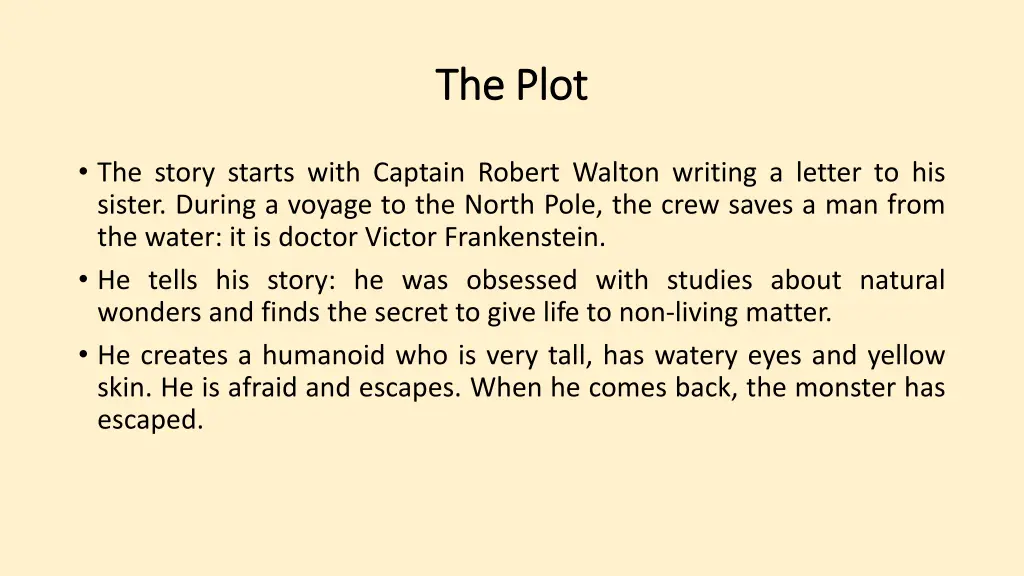 the plot the plot