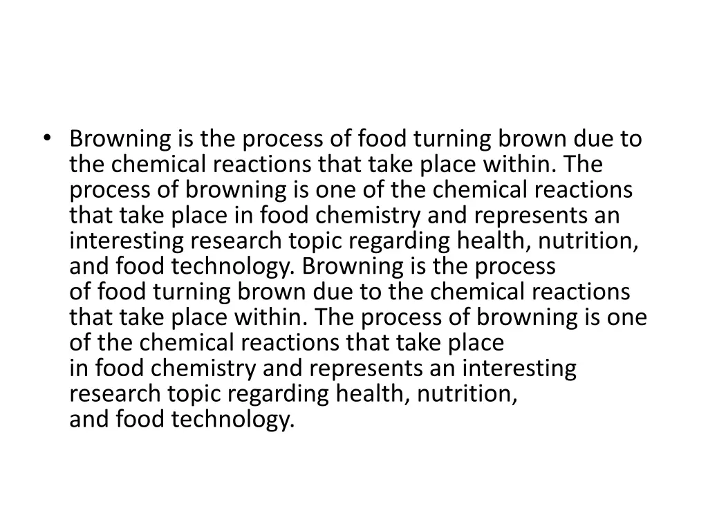 browning is the process of food turning brown