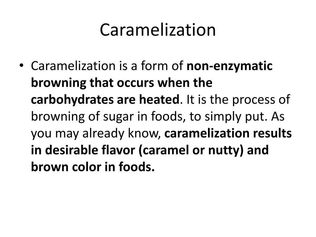 caramelization