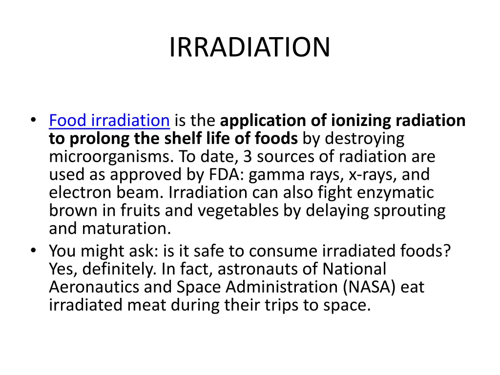 irradiation