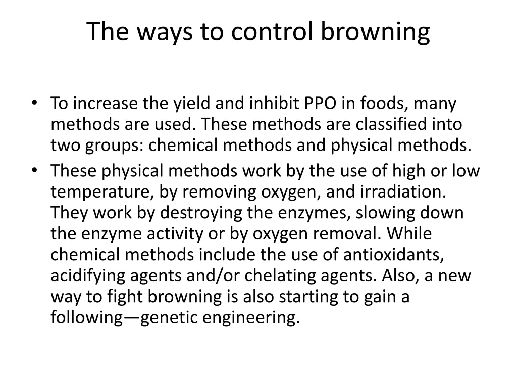 the ways to control browning