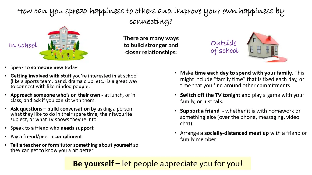 how can you spread happiness to others