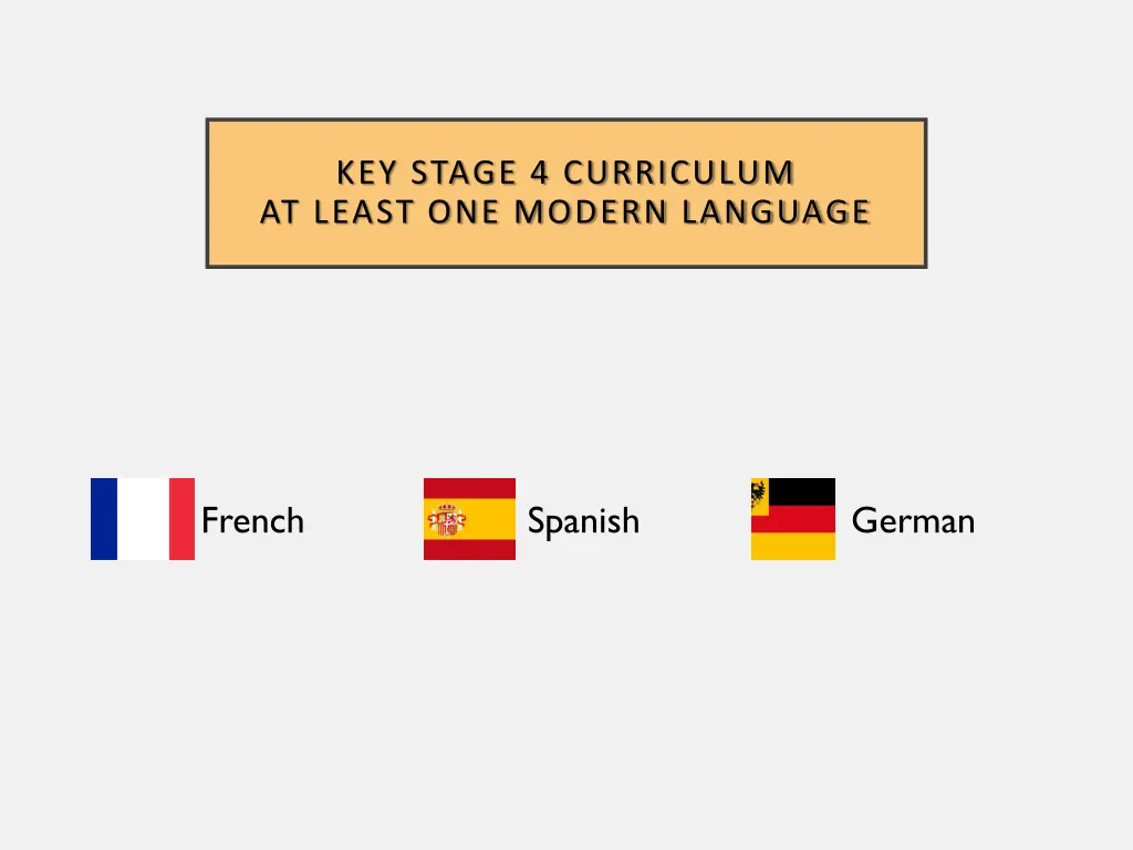 key stage 4 curriculum at least one modern