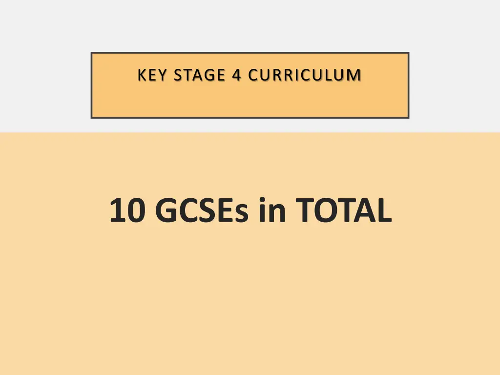 key stage 4 curriculum