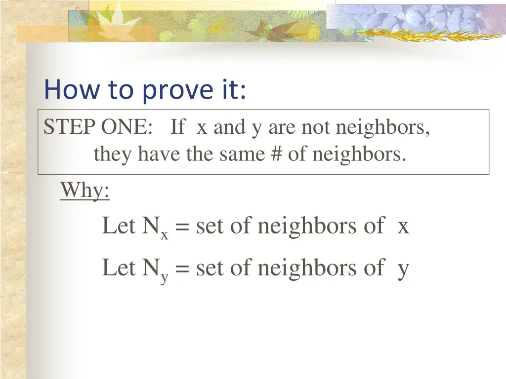 how to prove it step